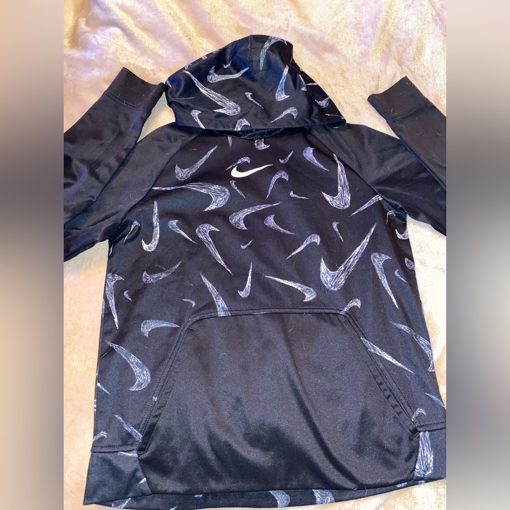 Black and White Nike Check Hoodie